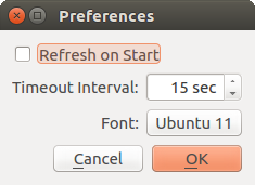 Preferences dialog